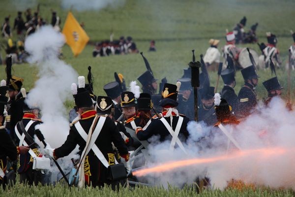 Re-enactment Battle of Waterloo 200th anniversary